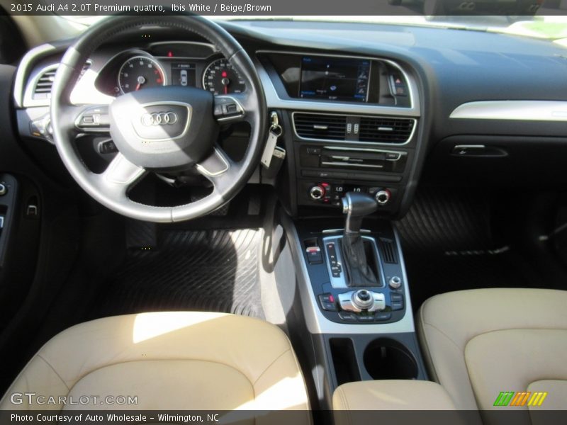 Ibis White / Beige/Brown 2015 Audi A4 2.0T Premium quattro