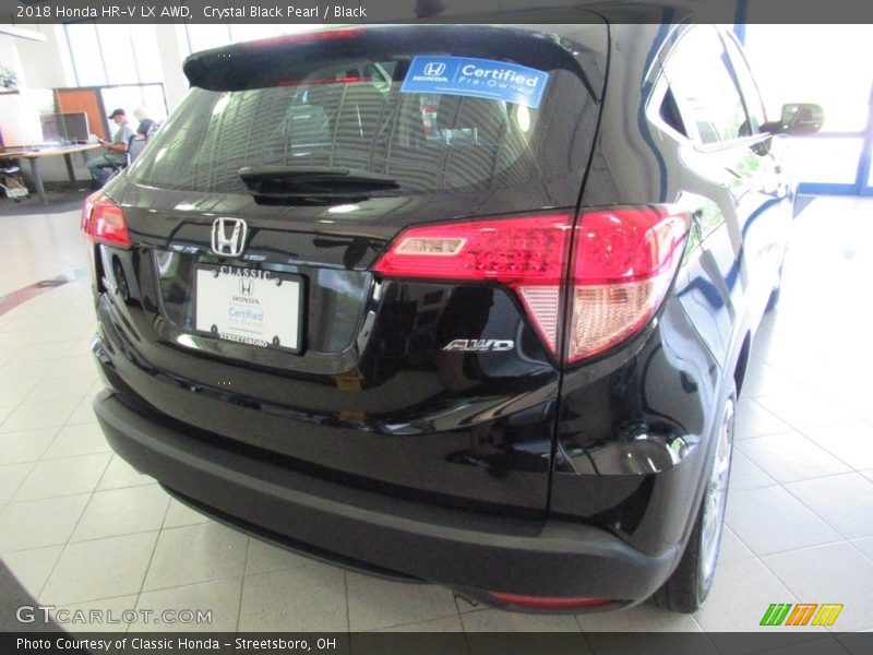 Crystal Black Pearl / Black 2018 Honda HR-V LX AWD