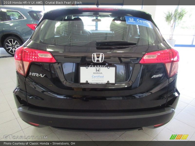 Crystal Black Pearl / Black 2018 Honda HR-V LX AWD