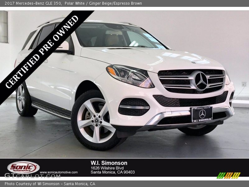 Polar White / Ginger Beige/Espresso Brown 2017 Mercedes-Benz GLE 350