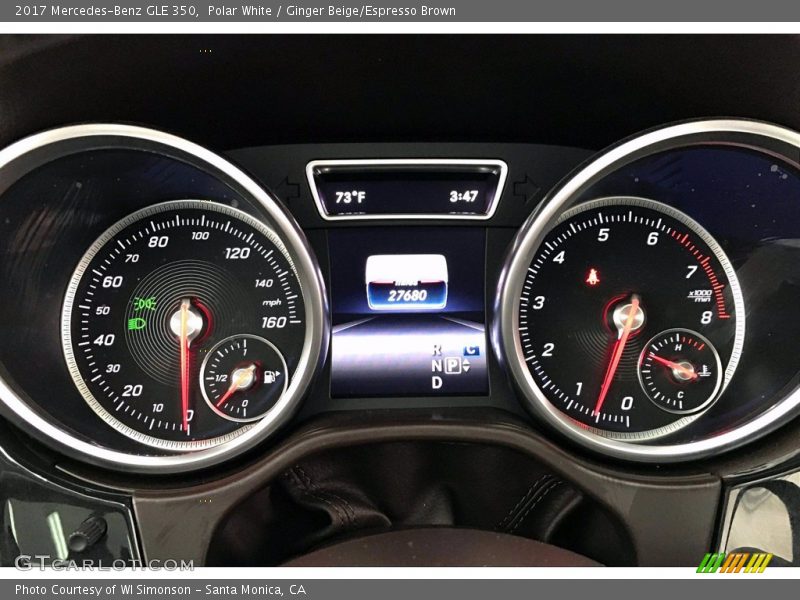 Polar White / Ginger Beige/Espresso Brown 2017 Mercedes-Benz GLE 350