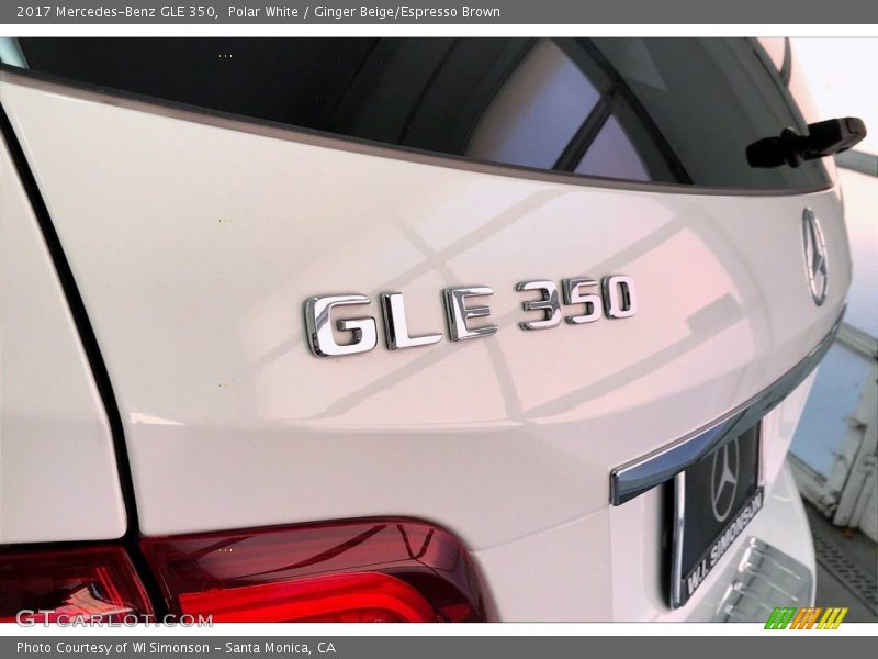 Polar White / Ginger Beige/Espresso Brown 2017 Mercedes-Benz GLE 350