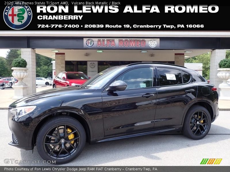 Vulcano Black Metallic / Black 2020 Alfa Romeo Stelvio TI Sport AWD