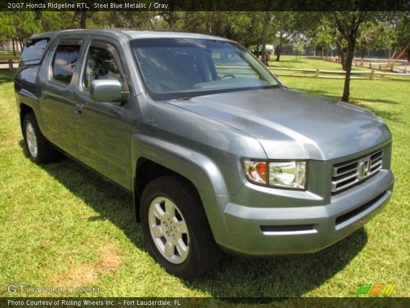 Steel Blue Metallic / Gray 2007 Honda Ridgeline RTL