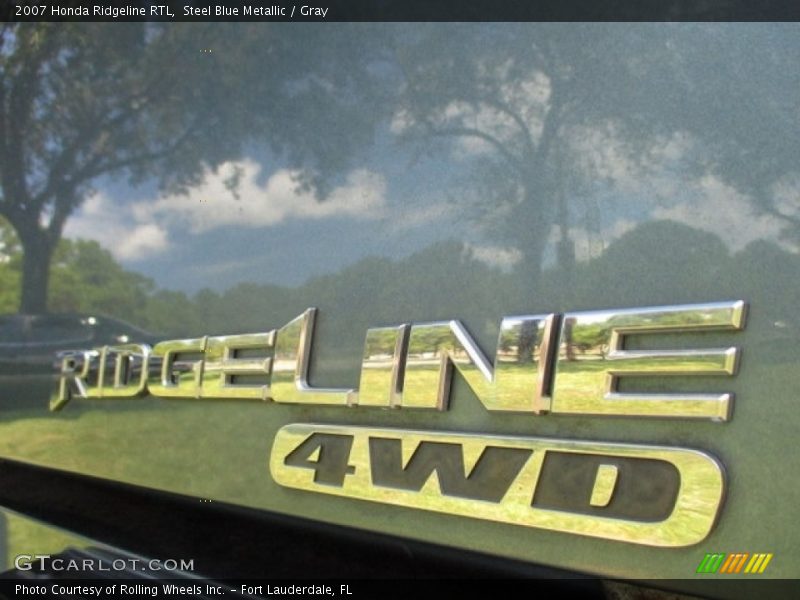 Steel Blue Metallic / Gray 2007 Honda Ridgeline RTL