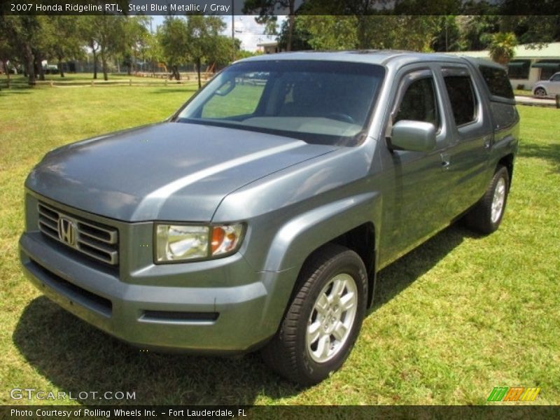 Steel Blue Metallic / Gray 2007 Honda Ridgeline RTL