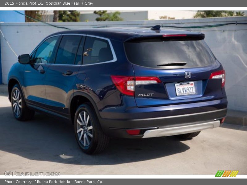 Obsidian Blue Pearl / Gray 2019 Honda Pilot EX
