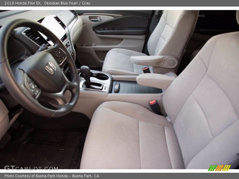 Obsidian Blue Pearl / Gray 2019 Honda Pilot EX
