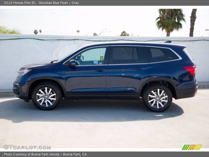 Obsidian Blue Pearl / Gray 2019 Honda Pilot EX