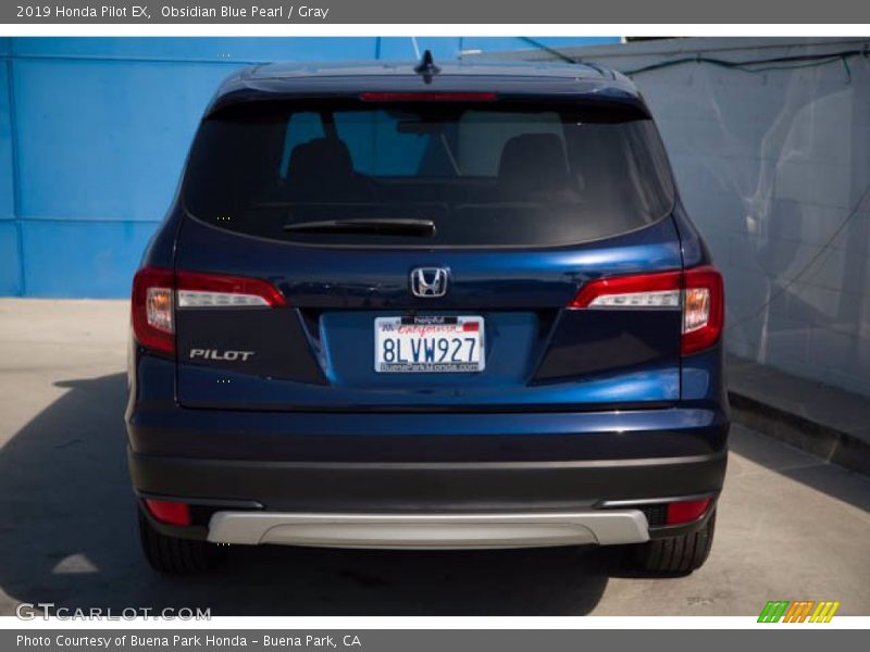 Obsidian Blue Pearl / Gray 2019 Honda Pilot EX