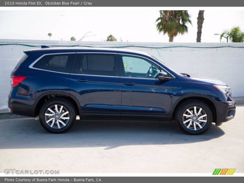 Obsidian Blue Pearl / Gray 2019 Honda Pilot EX