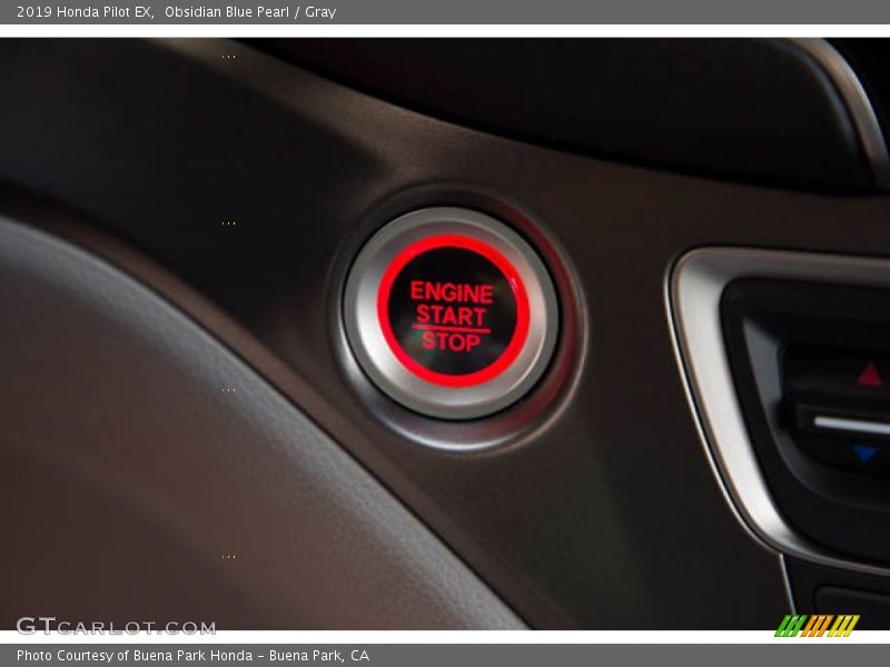 Obsidian Blue Pearl / Gray 2019 Honda Pilot EX