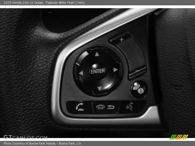 Platinum White Pearl / Ivory 2020 Honda Civic LX Sedan