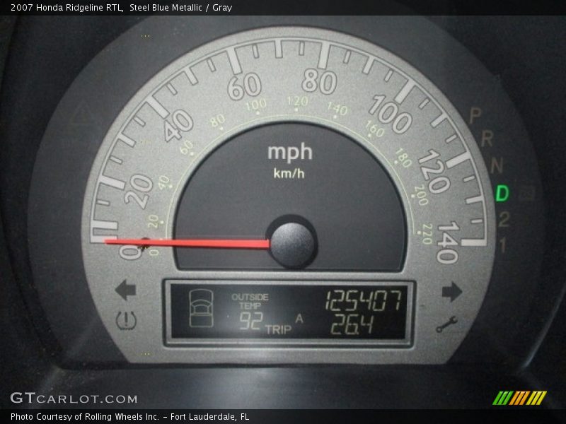 Steel Blue Metallic / Gray 2007 Honda Ridgeline RTL
