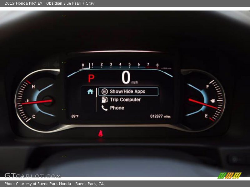 Obsidian Blue Pearl / Gray 2019 Honda Pilot EX