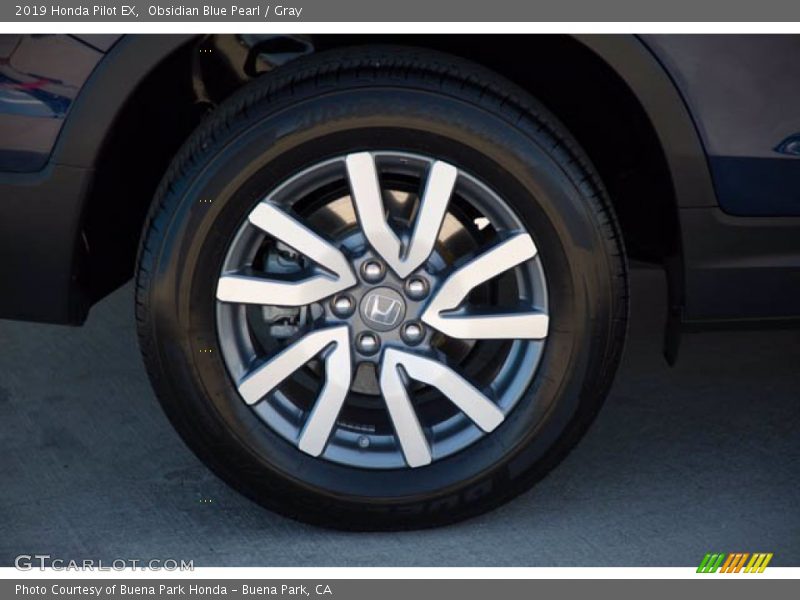 Obsidian Blue Pearl / Gray 2019 Honda Pilot EX