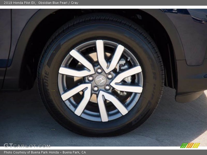 Obsidian Blue Pearl / Gray 2019 Honda Pilot EX