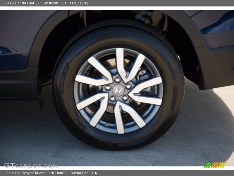 Obsidian Blue Pearl / Gray 2019 Honda Pilot EX