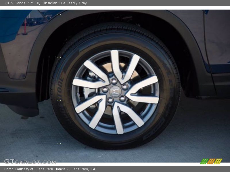 Obsidian Blue Pearl / Gray 2019 Honda Pilot EX