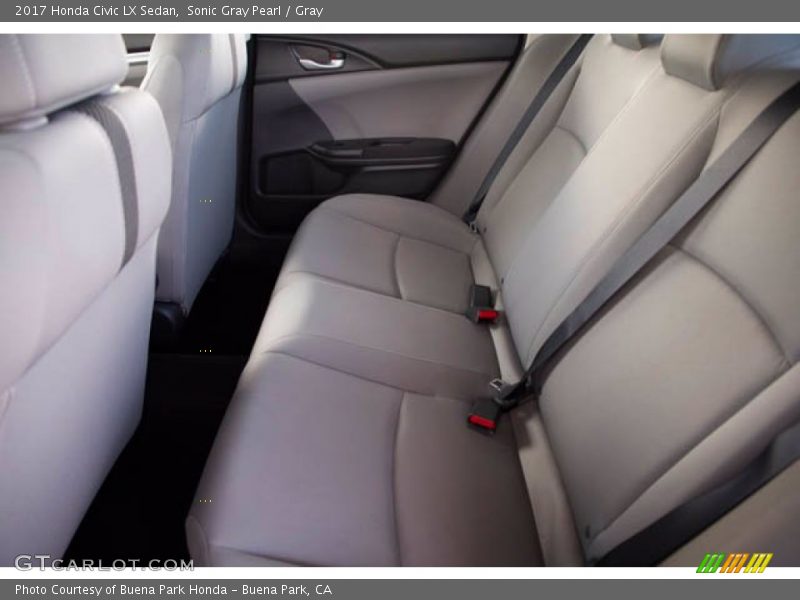 Sonic Gray Pearl / Gray 2017 Honda Civic LX Sedan