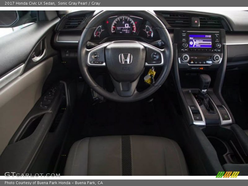 Sonic Gray Pearl / Gray 2017 Honda Civic LX Sedan
