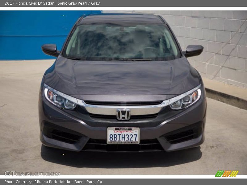Sonic Gray Pearl / Gray 2017 Honda Civic LX Sedan
