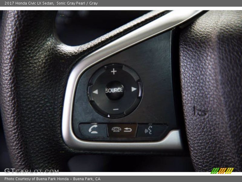 Sonic Gray Pearl / Gray 2017 Honda Civic LX Sedan