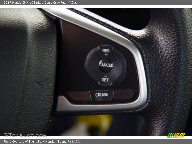 Sonic Gray Pearl / Gray 2017 Honda Civic LX Sedan