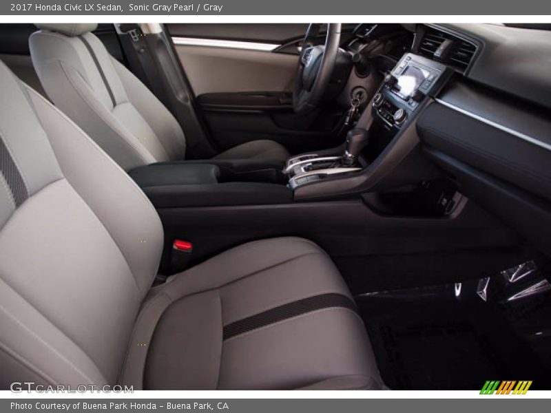 Sonic Gray Pearl / Gray 2017 Honda Civic LX Sedan