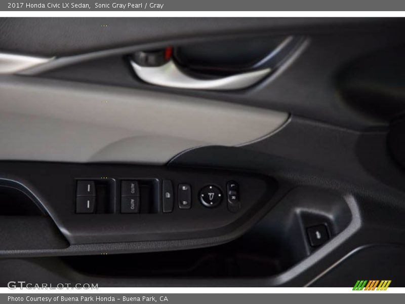 Sonic Gray Pearl / Gray 2017 Honda Civic LX Sedan