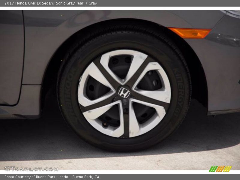 Sonic Gray Pearl / Gray 2017 Honda Civic LX Sedan