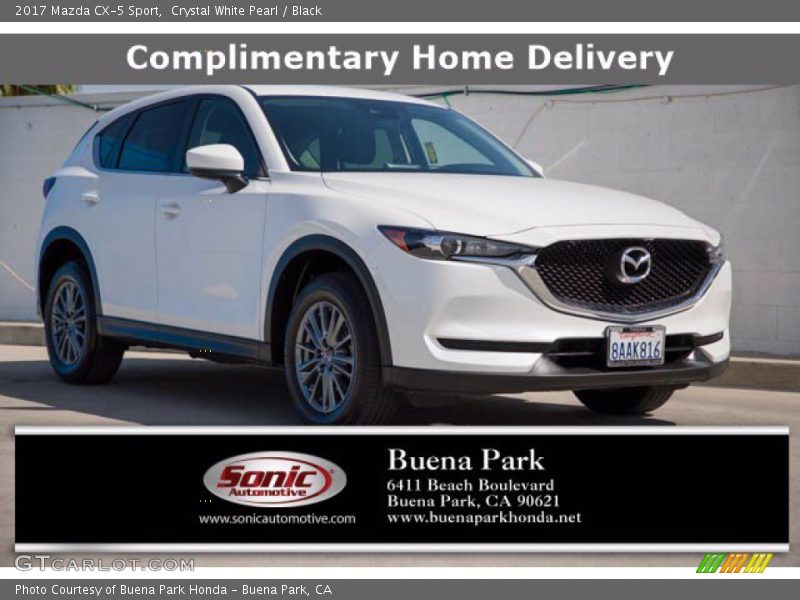 Crystal White Pearl / Black 2017 Mazda CX-5 Sport