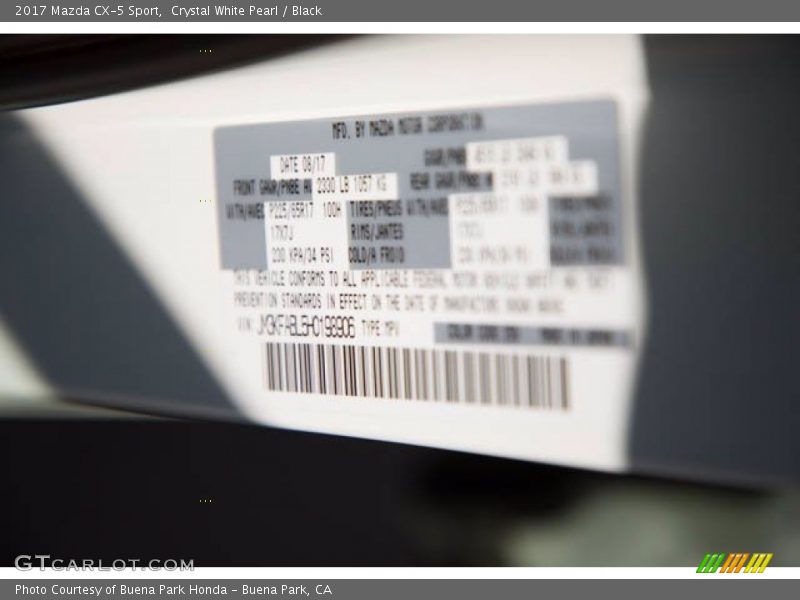 Crystal White Pearl / Black 2017 Mazda CX-5 Sport