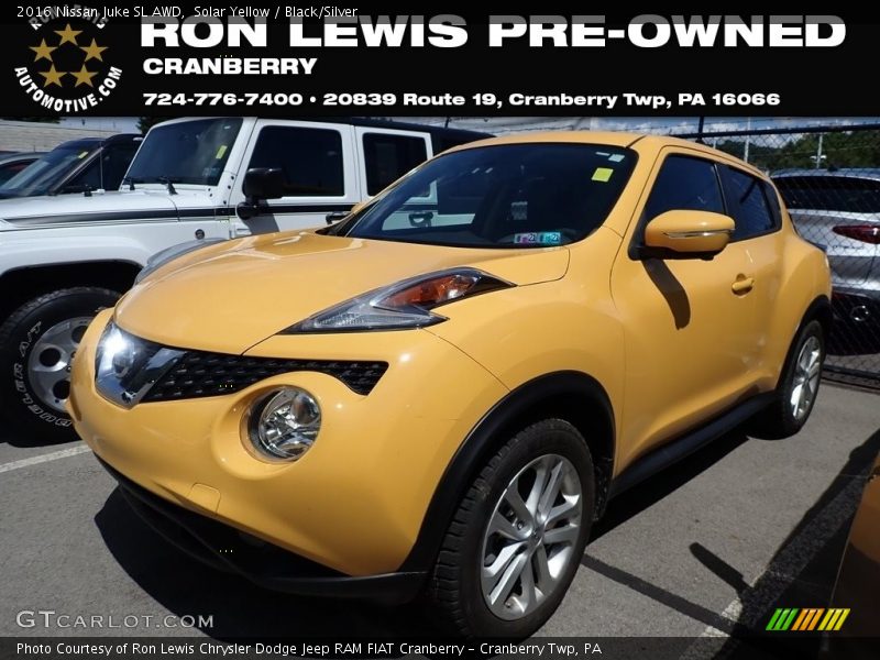 Solar Yellow / Black/Silver 2016 Nissan Juke SL AWD