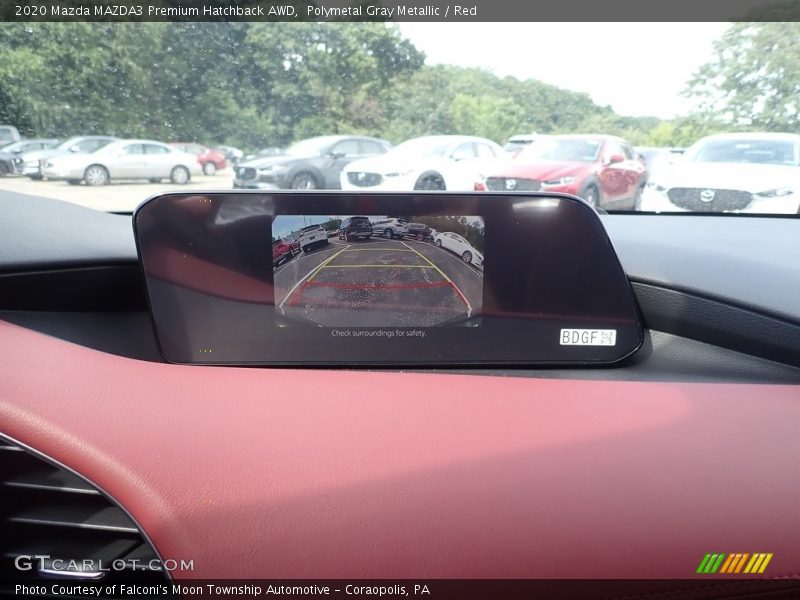 Polymetal Gray Metallic / Red 2020 Mazda MAZDA3 Premium Hatchback AWD