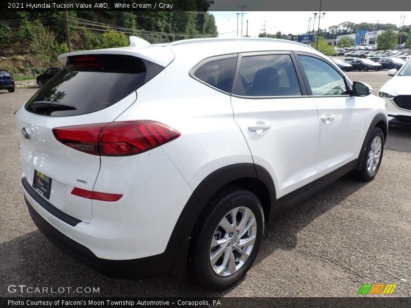 White Cream / Gray 2021 Hyundai Tucson Value AWD