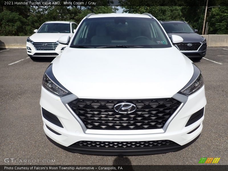 White Cream / Gray 2021 Hyundai Tucson Value AWD