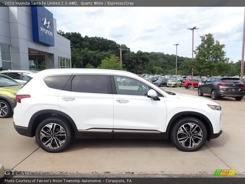 Quartz White / Espresso/Gray 2020 Hyundai Santa Fe Limited 2.0 AWD