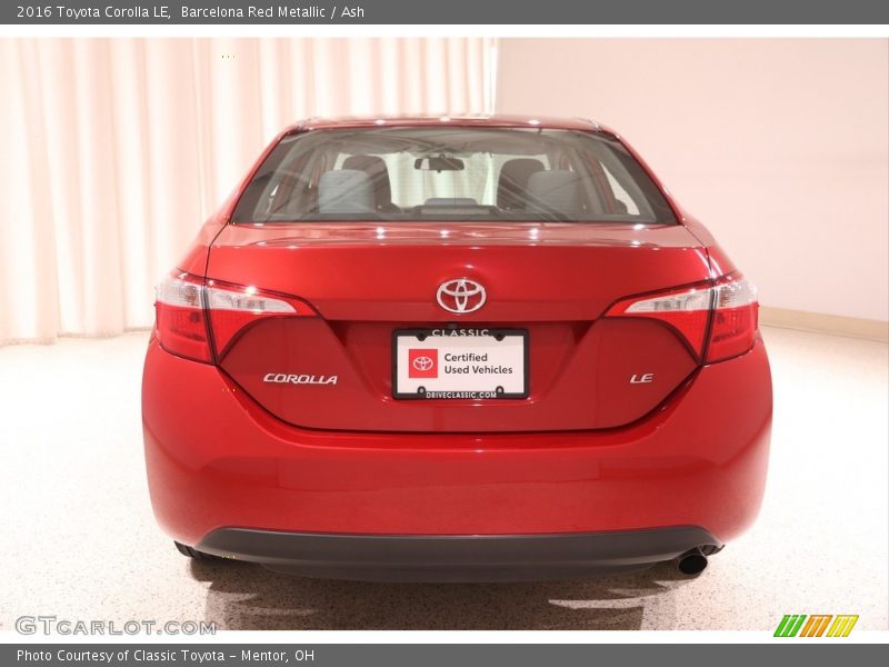 Barcelona Red Metallic / Ash 2016 Toyota Corolla LE