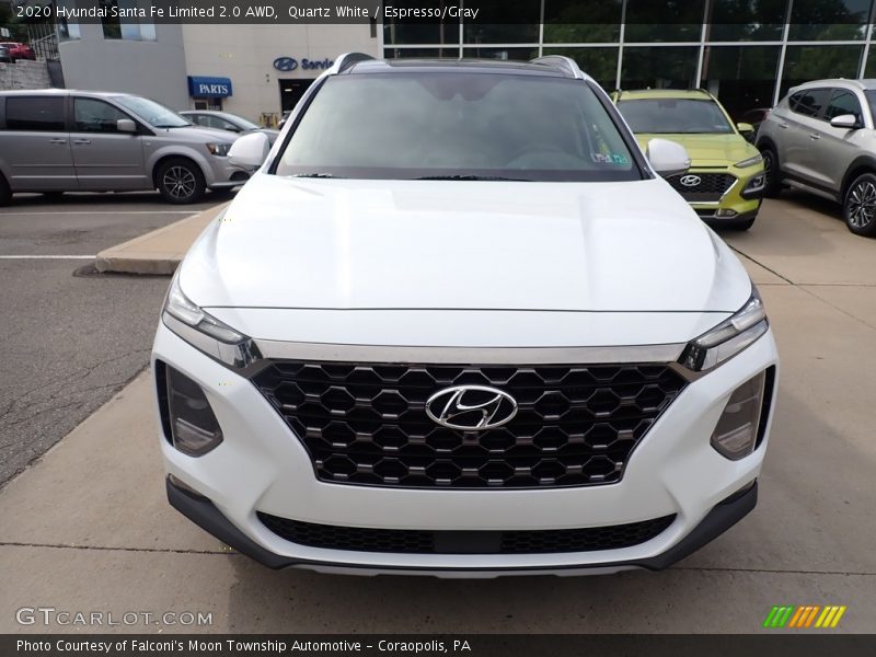 Quartz White / Espresso/Gray 2020 Hyundai Santa Fe Limited 2.0 AWD