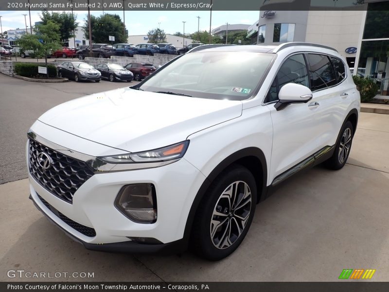 Quartz White / Espresso/Gray 2020 Hyundai Santa Fe Limited 2.0 AWD