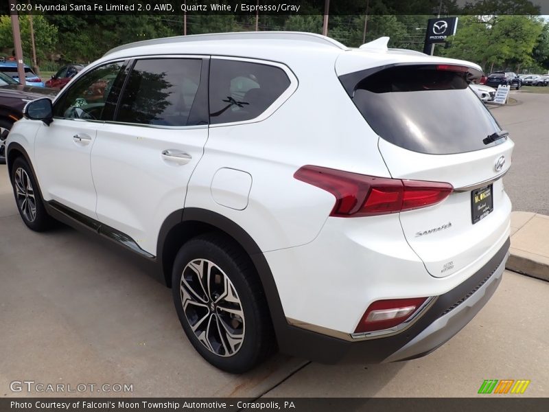 Quartz White / Espresso/Gray 2020 Hyundai Santa Fe Limited 2.0 AWD