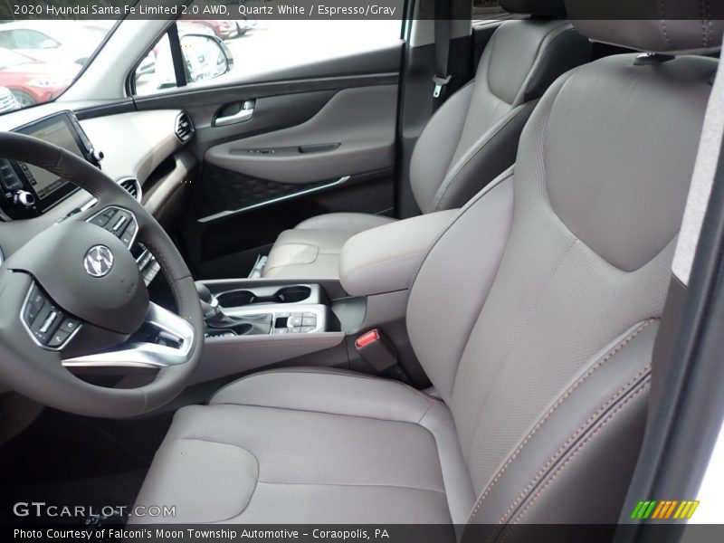 Quartz White / Espresso/Gray 2020 Hyundai Santa Fe Limited 2.0 AWD