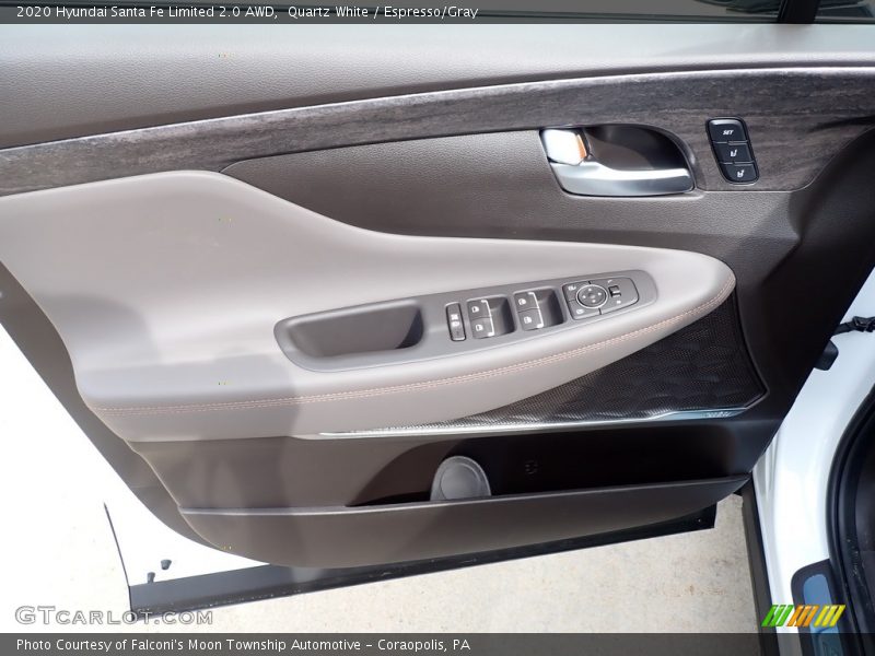 Quartz White / Espresso/Gray 2020 Hyundai Santa Fe Limited 2.0 AWD