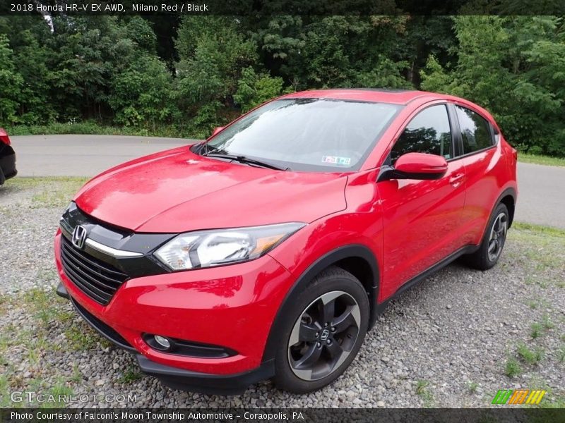 Milano Red / Black 2018 Honda HR-V EX AWD