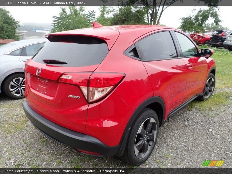 Milano Red / Black 2018 Honda HR-V EX AWD