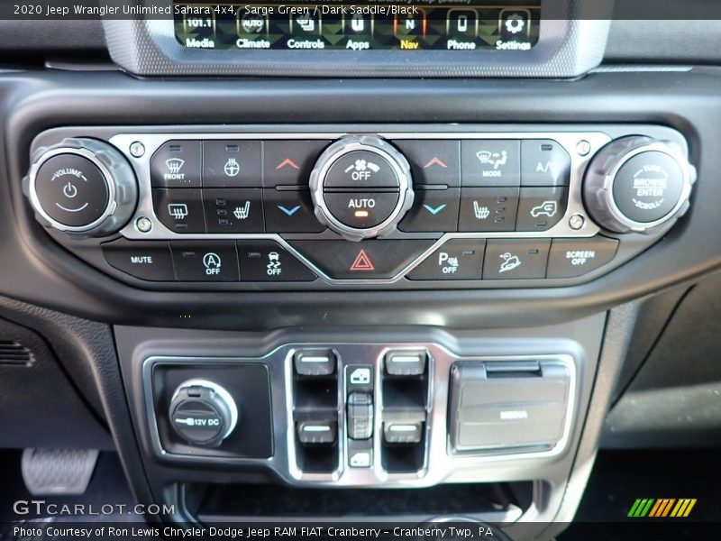 Controls of 2020 Wrangler Unlimited Sahara 4x4