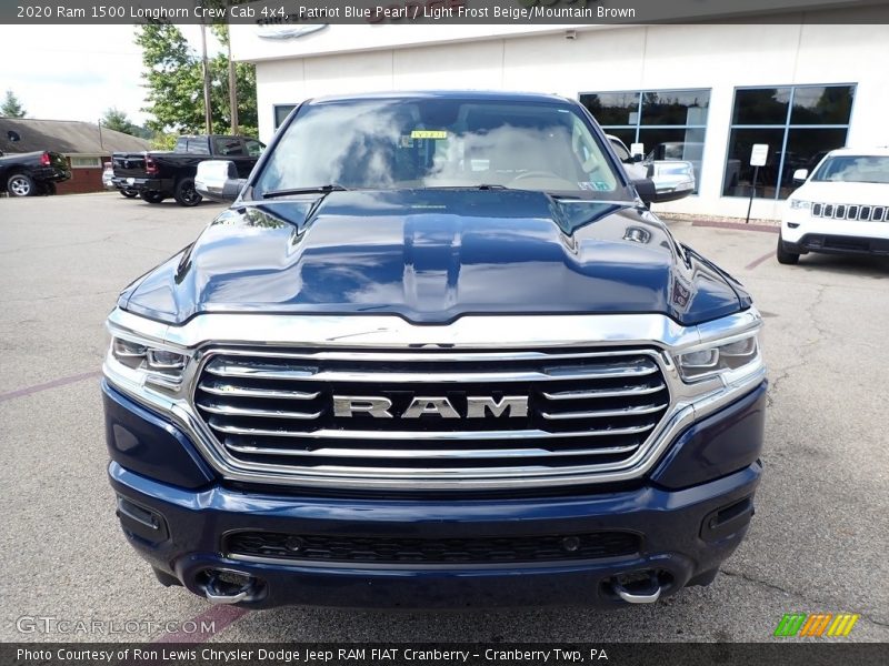 Patriot Blue Pearl / Light Frost Beige/Mountain Brown 2020 Ram 1500 Longhorn Crew Cab 4x4