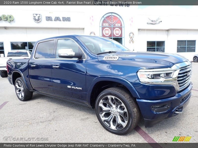 Patriot Blue Pearl / Light Frost Beige/Mountain Brown 2020 Ram 1500 Longhorn Crew Cab 4x4