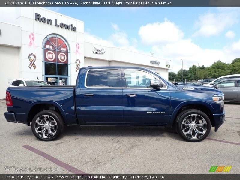 Patriot Blue Pearl / Light Frost Beige/Mountain Brown 2020 Ram 1500 Longhorn Crew Cab 4x4
